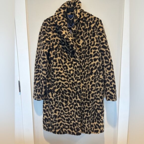 J. Crew Jackets & Blazers - J. Crew Animal Print Teddy Jacket Medium